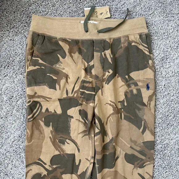 Polo Ralph Lauren Fleece Jogger Pants Denim & Supply Brown Camo Men Size XL NWT